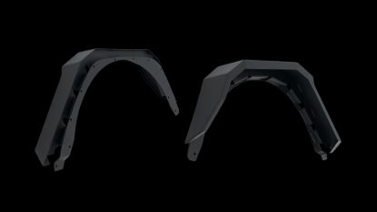 BODY ARMOR FENDER FLARE; REAR; METAL; BLACK; - JL6103