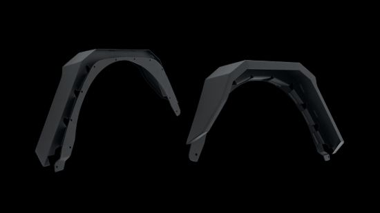 BODY ARMOR FENDER FLARE; REAR; METAL; BLACK; - JL6103