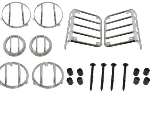 BLK MOUNTAIN JK POLISHED SS EURO GUARD SET - 138914SS