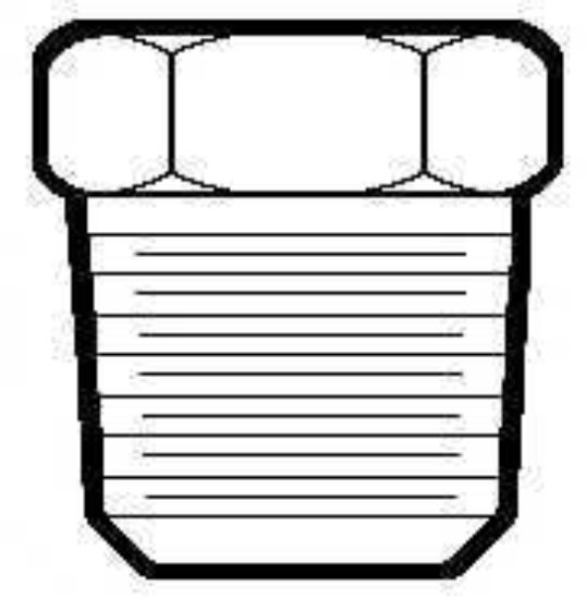MIDLAND IND 1/2 HEX PLUG - 121ASD