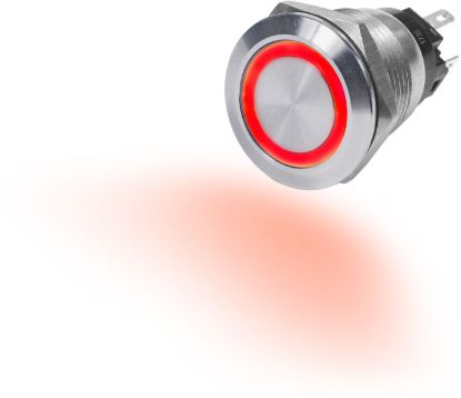 BLUE SEA SWITCH BUTTON SS 10A OFF-(ON) RED - 4163BSS