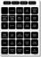 BLUE SEA LABEL KIT DC H2O 120 SQUARE BLK - 4217BSS