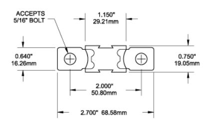 BLUE SEA FUSE MEGA 100A/32V - 5101BSS