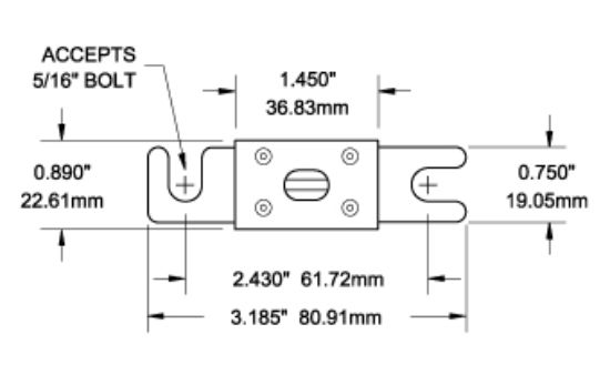 BLUE SEA FUSE ANL 250A - 5131BSS
