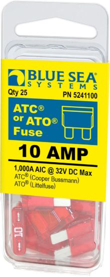 BLUE SEA FUSE ATO/ATC 10A PACK 25 - 5241100BSS