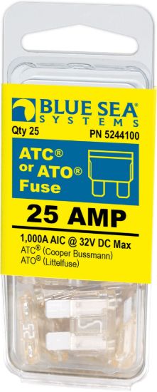 BLUE SEA FUSE ATO/ATC 25A PACK 25 - 5244100BSS