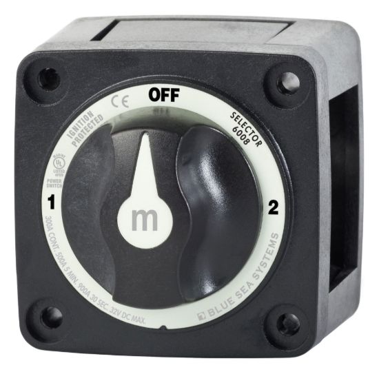 BLUE SEA SWITCH M SERIES 3 POS SELECTOR BLAC - 6008200BSS