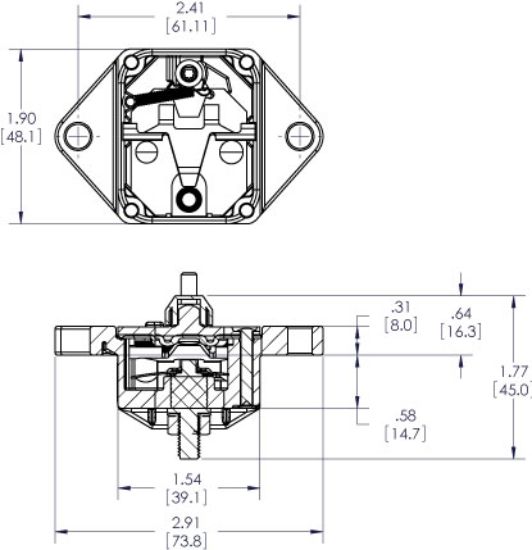 BLUE SEA CIRCUIT BREAKER  BUS 285 PANEL 60 A - 7084BSS