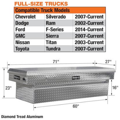 BUYERS PROD 23X27X71 DIA TREAD ALUMINUM CRS TRK - 1709450