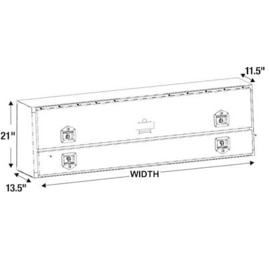 BUYERS PROD TOOLBOX ALUMINUM TOPSIDER 88INCONTR - 1725651