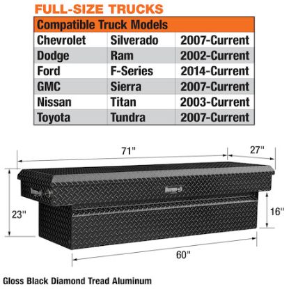 BUYERS PROD 23X27X71 GLS BLK DIA TREAD ALUMINUM - 1729450