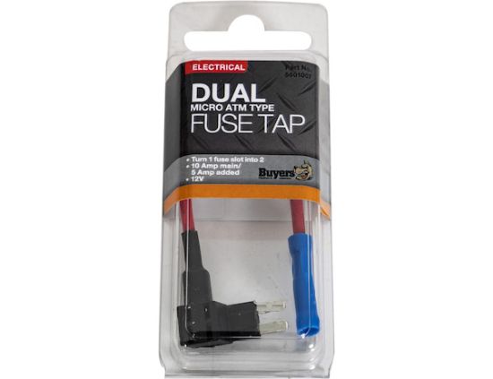BUYERS PROD FUSE TAP DUAL ATR TYPE MICRO 12VDC - 5601007