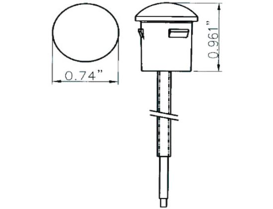 BUYERS PROD LIGHT .75IN RD MARKER 3 LED RED W/ - 5627513