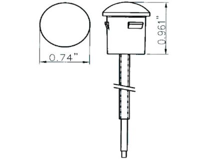 BUYERS PROD LIGHT .75IN RD MARKER 3 LED RED W/ - 5627514
