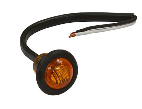 BUYERS PROD LIGHT .75IN RD MARKER 3 LED AMBER W - 5627523