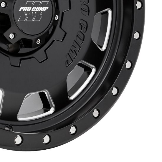 WHEEL PROS 17X965.5SATIN BLACK/MILLED2500LBS - 51607983