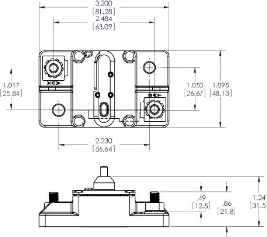BLUE SEA CIRCUIT BREAKER  BUS 285 SFCMT 25 A - 7180BSS