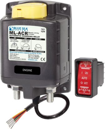 BLUE SEA SOLENOID ML 500A 12V ACR W/MANCTRL - 7622BSS