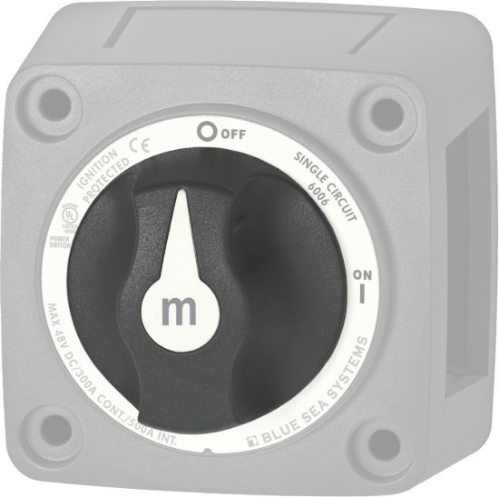 BLUE SEA SWITCH BATTERY M KNOB REPLACE BLK - 7901200BSS