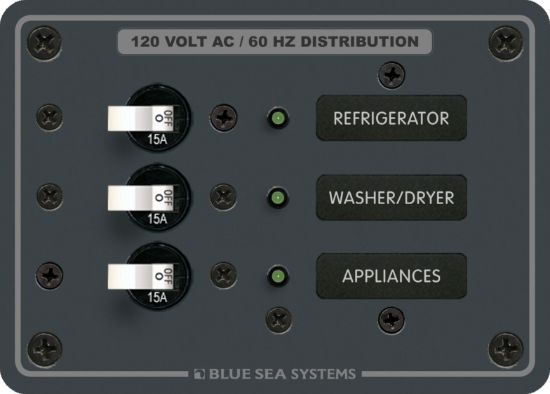 BLUE SEA PANEL 120VAC 3POS - 8058BSS