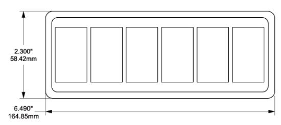 BLUE SEA CONTURA MOUNTING PANEL 6POS - 8260BSS