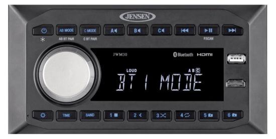 ASA AM/FM/USB/DUAL BLUETOOTH/FRONT HDMI - JWM30
