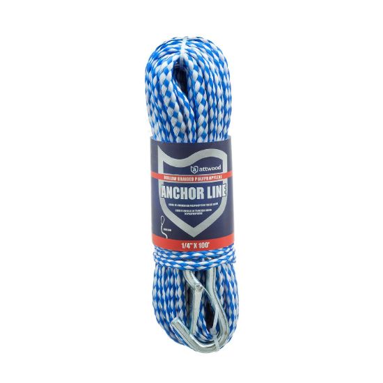 ATTWOOD MARI 1/4X100 HOLLOW BRAIDED PP - 117222