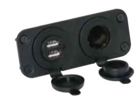 ATTWOOD MARI ADAPTOR DUAL PORT 12VDC - 142626
