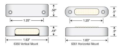 ATTWOOD MARI ASM-LT INT MICRO WHT VERT - 6350W7
