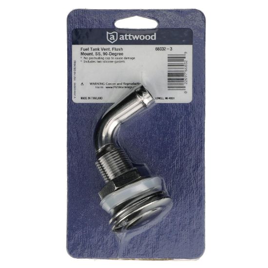 ATTWOOD MARI FLUSH FUEL VENT 90DEG SS - 660323