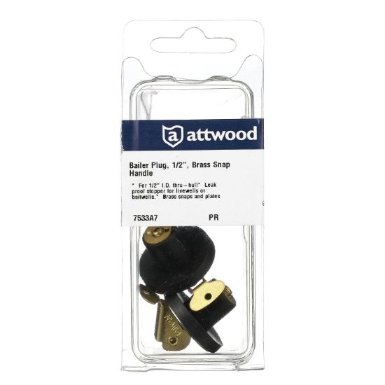 ATTWOOD MARI PLUG-BR SNAP DRAIN - 7533A7
