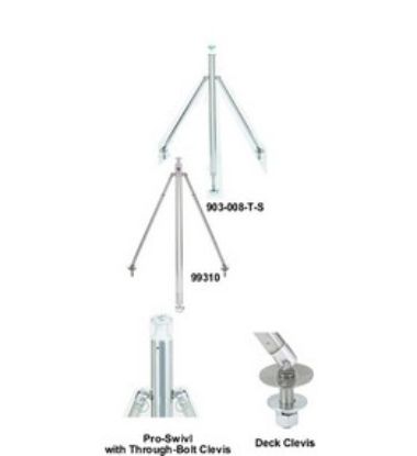 ATTWOOD MARI 44'S.S.SKI PYLON W/SWIVL - 903009S