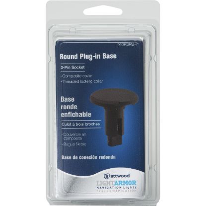 ATTWOOD MARI ASM-RND BASE BLK 3PIN - 910R3PB1