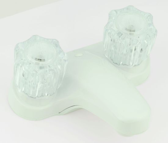 EMPIRE FAUCE 4'  LAV W/ CRY HDLS WHITE - JW77W