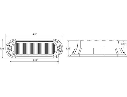 BUYERS PROD LIGHT STROBE 4-3/4IN 4 LED  AMBER - 8891130