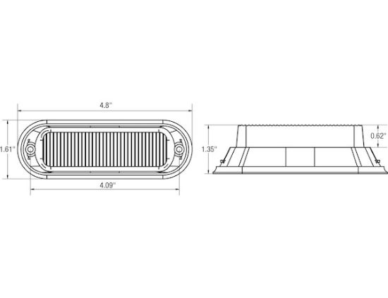 BUYERS PROD LIGHT STROBE 4-3/4IN 4 LED  AMBER - 8891130