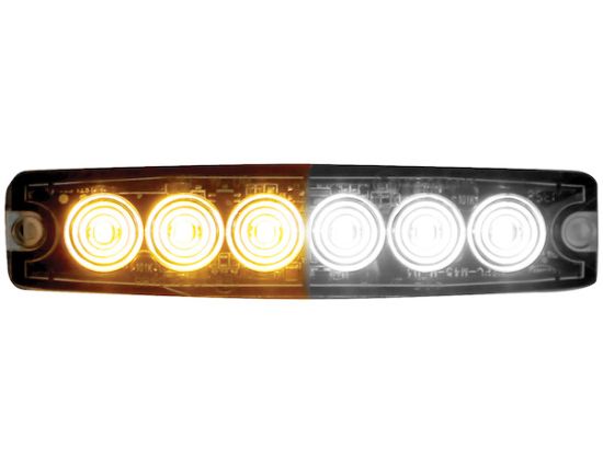 BUYERS PROD LIGHT STROBE 5-1/8IN 6-LED AMBER/CL - 8892202