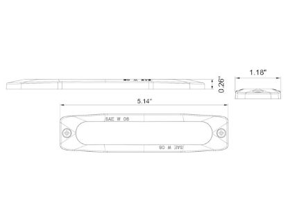 BUYERS PROD LIGHT STROBE 5-1/8IN 6-LED AMBER/BL - 8892208