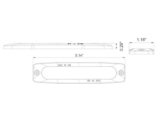 BUYERS PROD LIGHT STROBE 5-1/8IN 6-LED AMBER/BL - 8892208