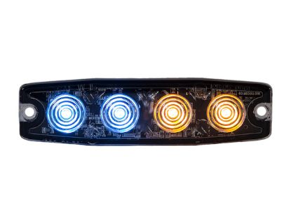 BUYERS PROD LIGHT STROBE 4-3/8IN 4-LED AMBER/BL - 8892248