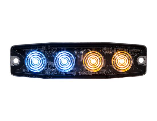 BUYERS PROD LIGHT STROBE 4-3/8IN 4-LED AMBER/BL - 8892248