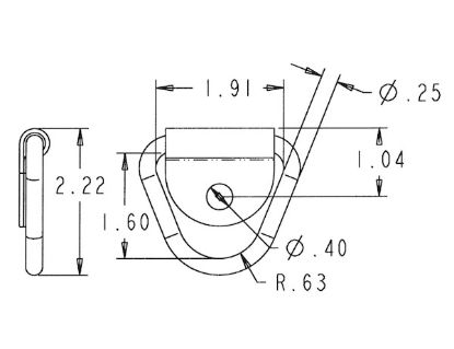 BUYERS PROD ROPE RING S/CLIP - B21