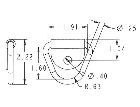 BUYERS PROD ROPE RING S/CLIP - B21