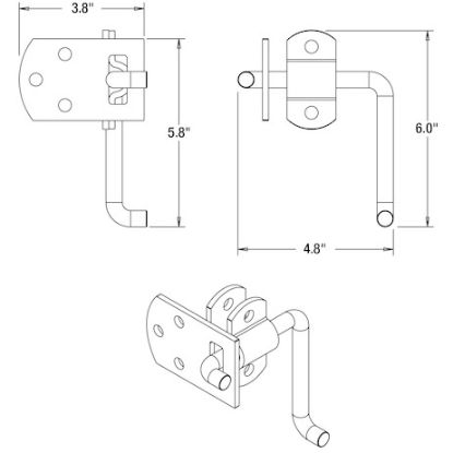 BUYERS PROD LATCH  SECURITY  CORNER  PLAIN - B2589B