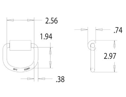 BUYERS PROD HD ROPE RING W/FORGED WEL - B28F