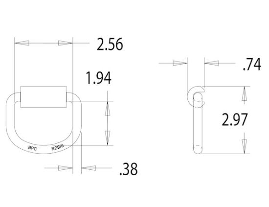 BUYERS PROD HD ROPE RING W/FORGED WEL - B28F