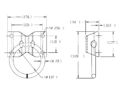 BUYERS PROD ROPE RING W/INTEGAL BRACK - B33
