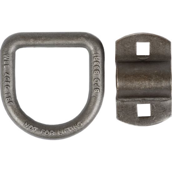 BUYERS PROD 1/2'  D-RING WITH 2 HOLE BACKET - B38PKGD