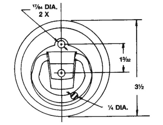 BUYERS PROD RECESSED ROPE RING W/PLAS - B703