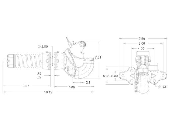 BUYERS PROD PINTLE HOOK SPRING MNT 15 TON - BP100A